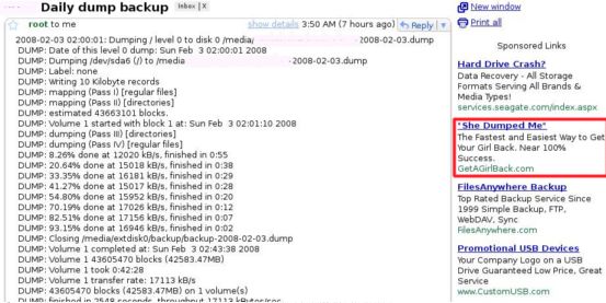 Linux dump or girl dumping you?