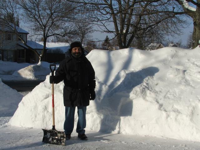 Southern Ontario 2008 snowbanks after large storms