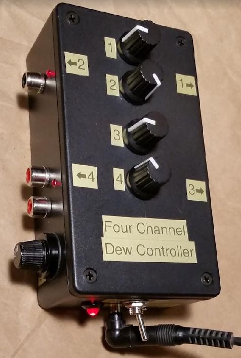 DIY 4-channel PWM dew heater - external view